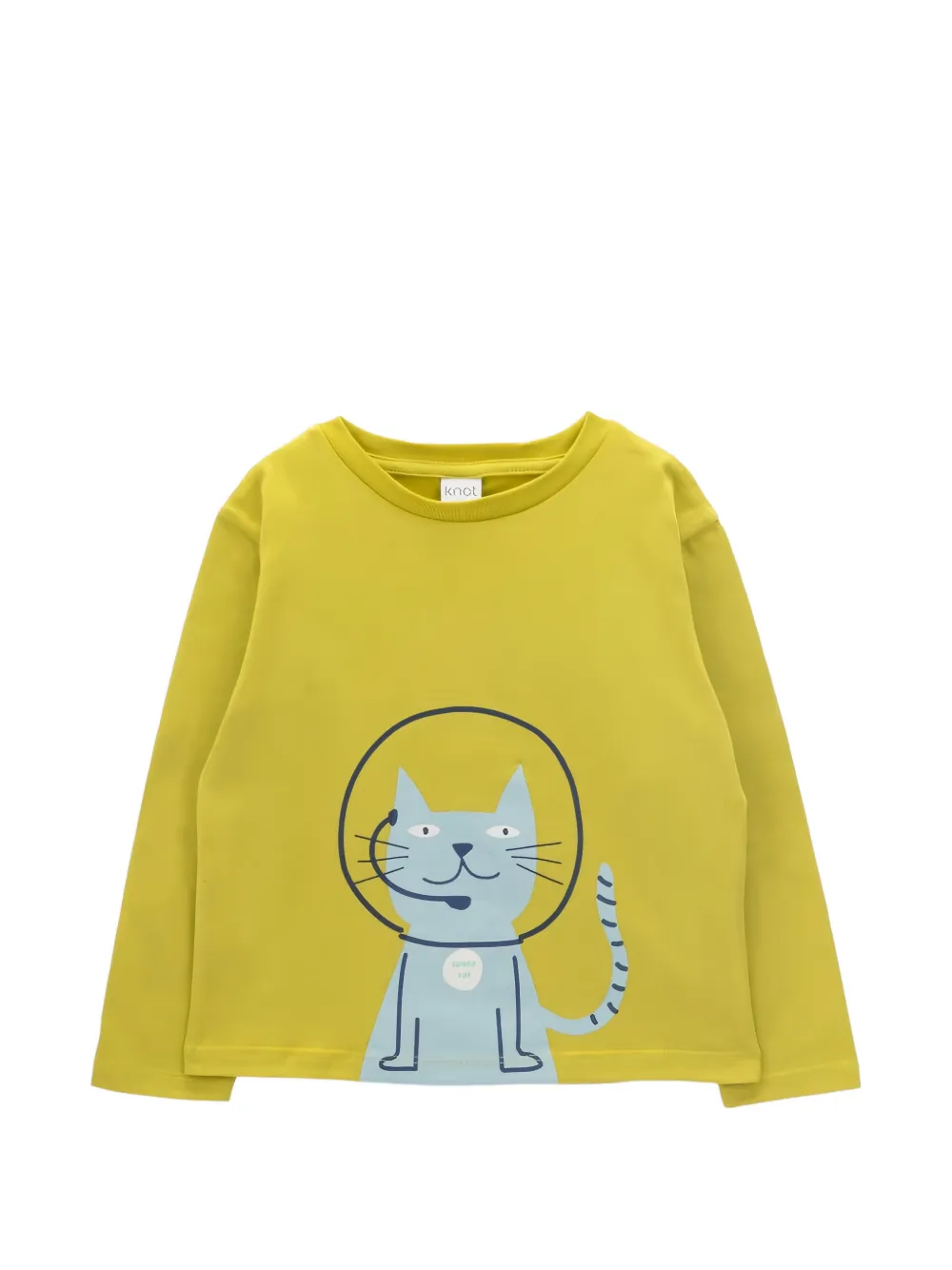 Knot space cat T-shirt - Giallo