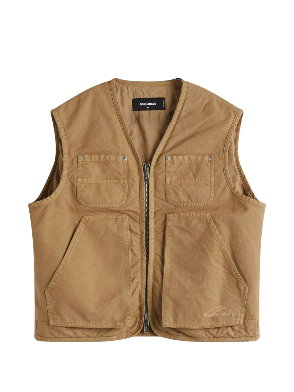 DSQUARED2 zip-up gilet - Neutrals