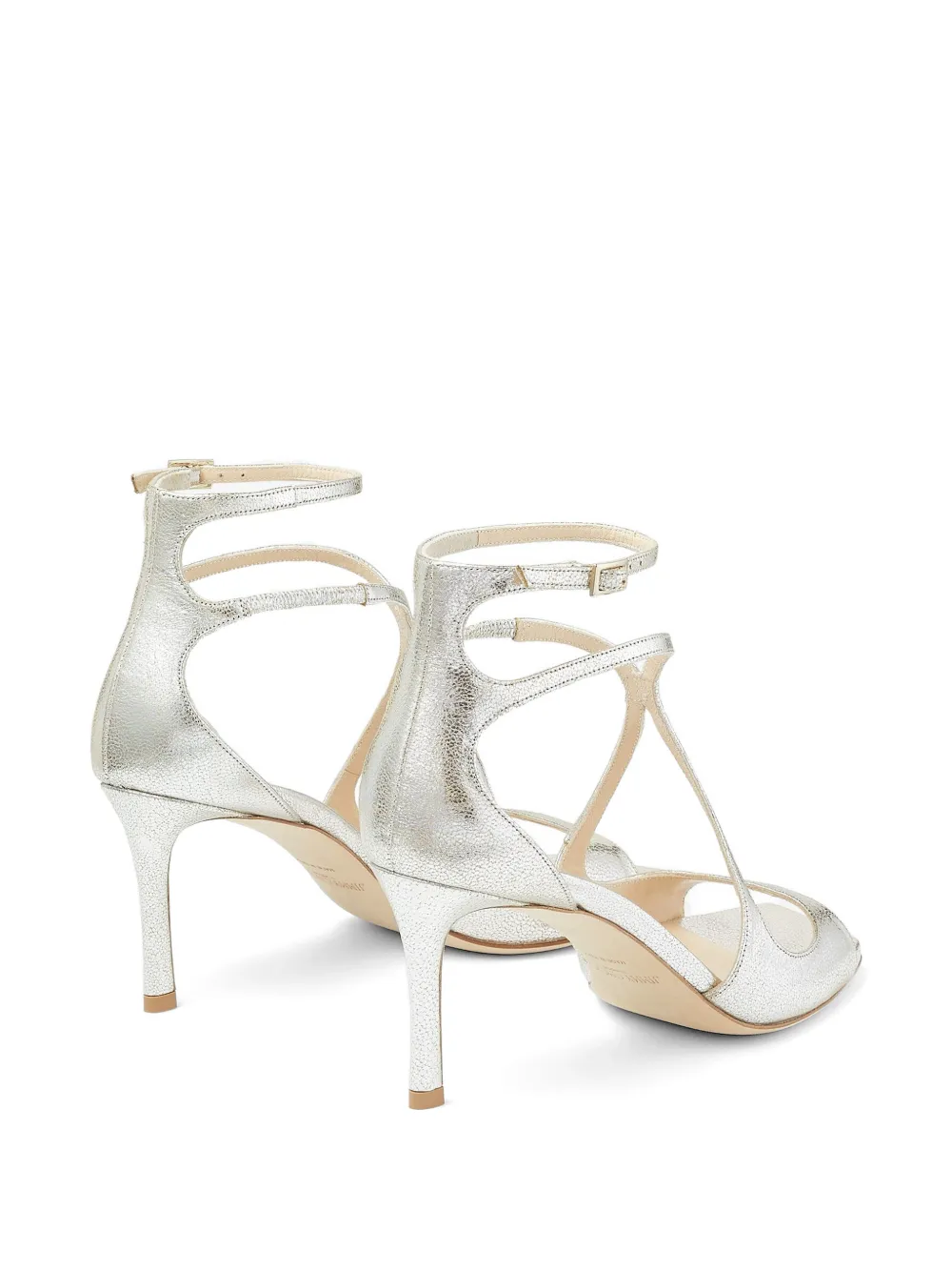 Jimmy Choo Azia glitter strap sandals Goud