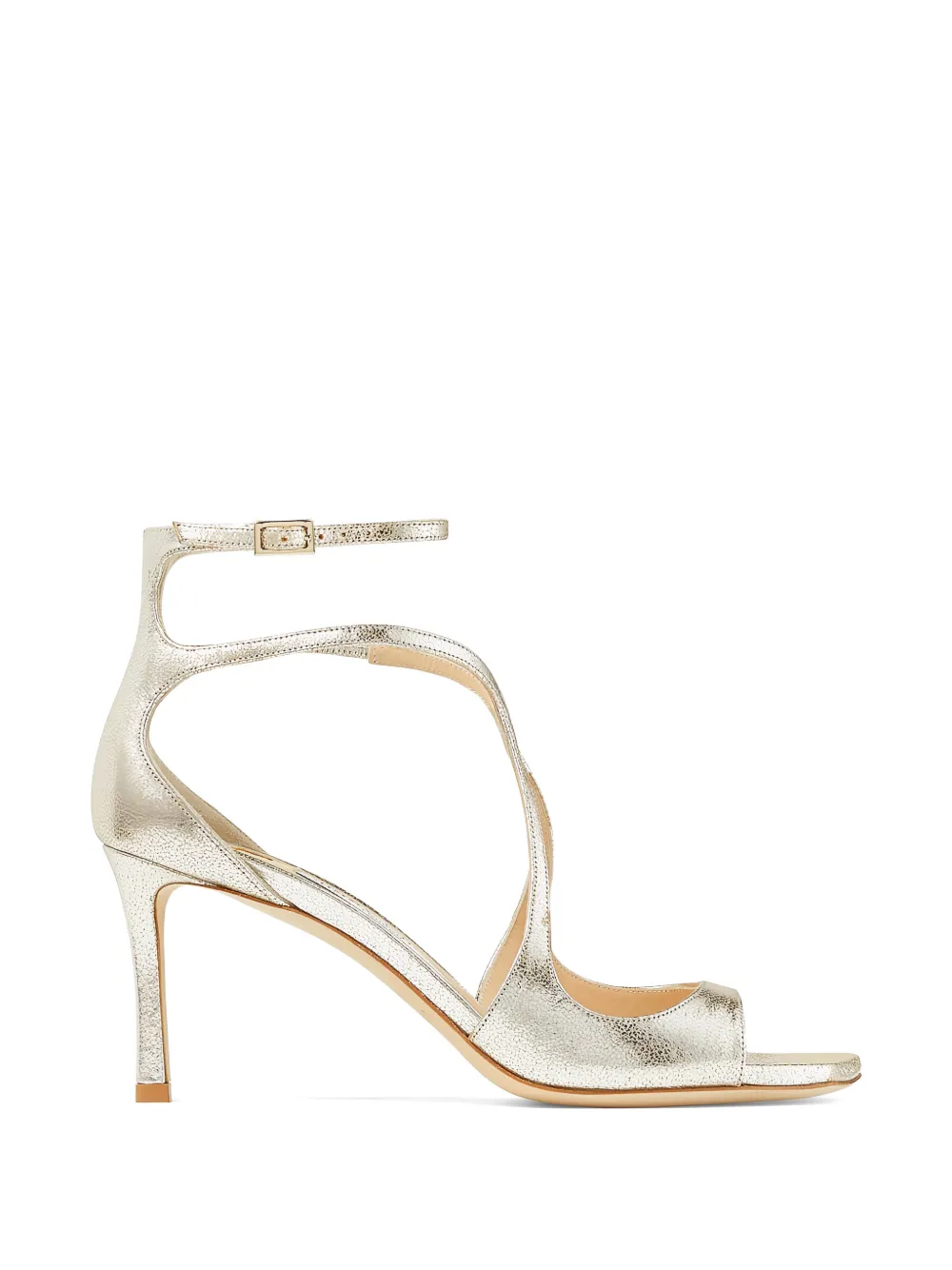 Jimmy Choo Azia glitter strap sandals Goud