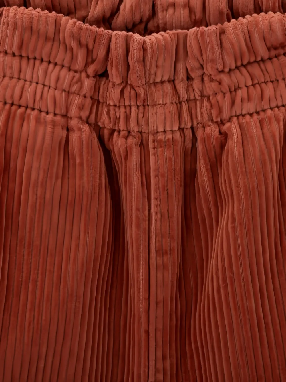 Knot Ribfluwelen broek met zak Oranje