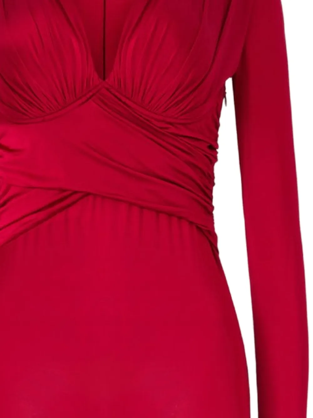 Genny Wikkeljurk met V-hals Rood