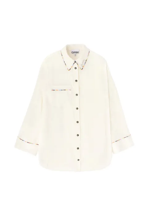 GANNI camisa con bolsillo con botones
