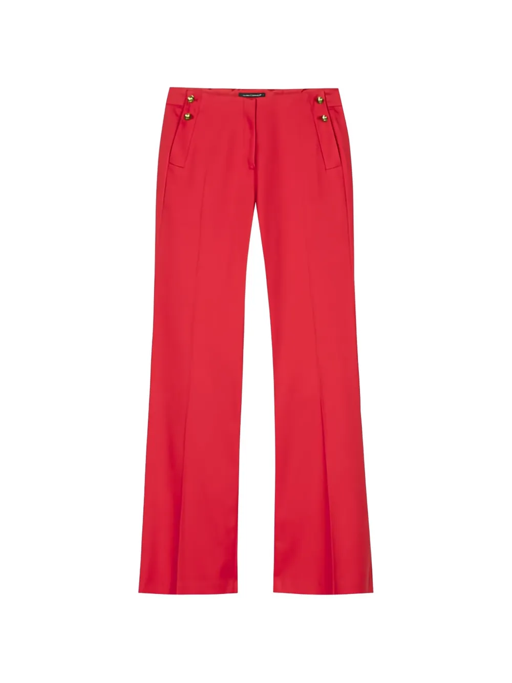 Luisa Cerano Pocket Flared Trousers In Red