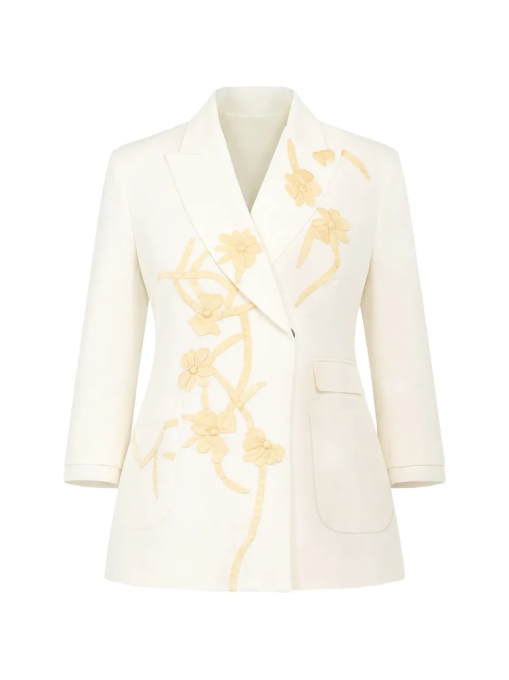 IBRIGU floral-appliqué jacket - Nude