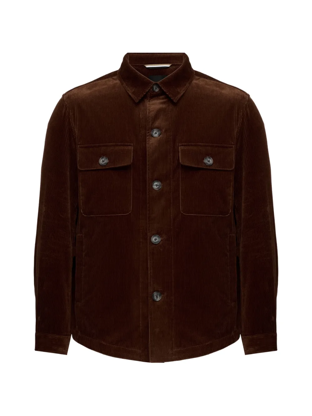 BOSS buttoned corduroy shirt - Marrone