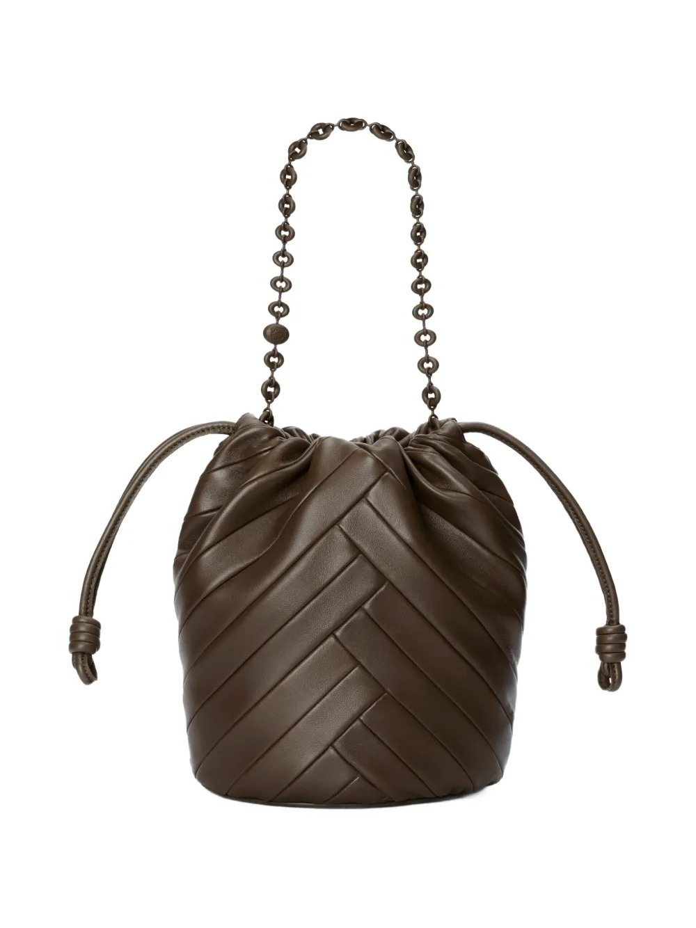 LOEWE medium Flamenco chain bucket bag - Marrone