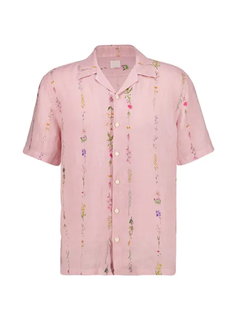 120% Lino bouquet regular fit linen shirt
