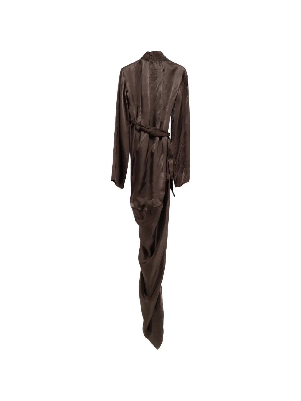 Rick Owens Asymmetrische jurk met ceintuur Bruin
