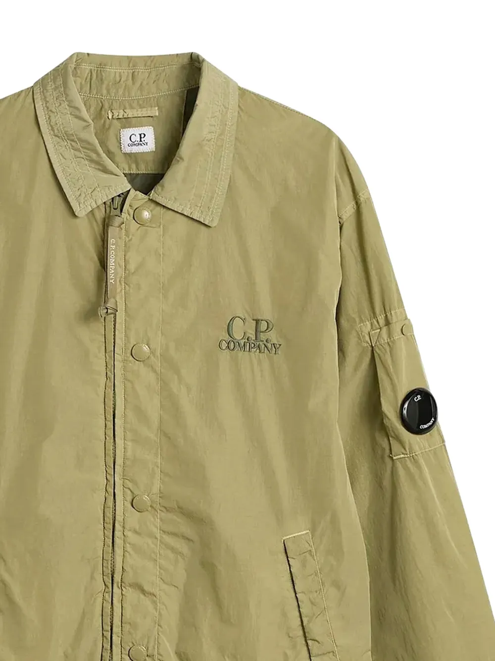 C.P. Company Shirtjack met geborduurd logo Groen