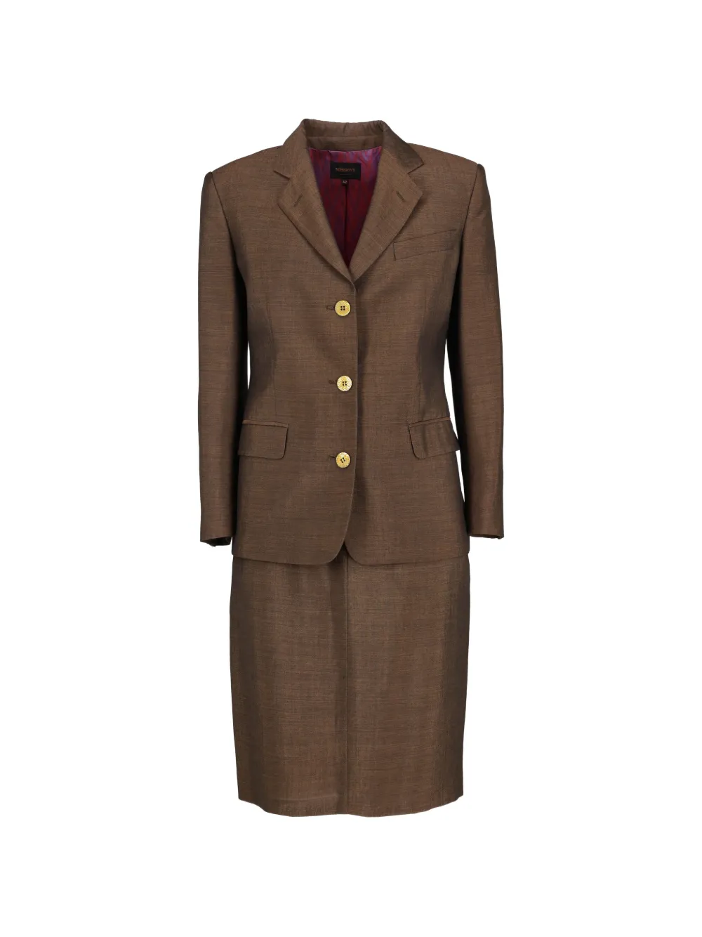 M Missoni Vintage padded-shoulder blazer suit - Marrone