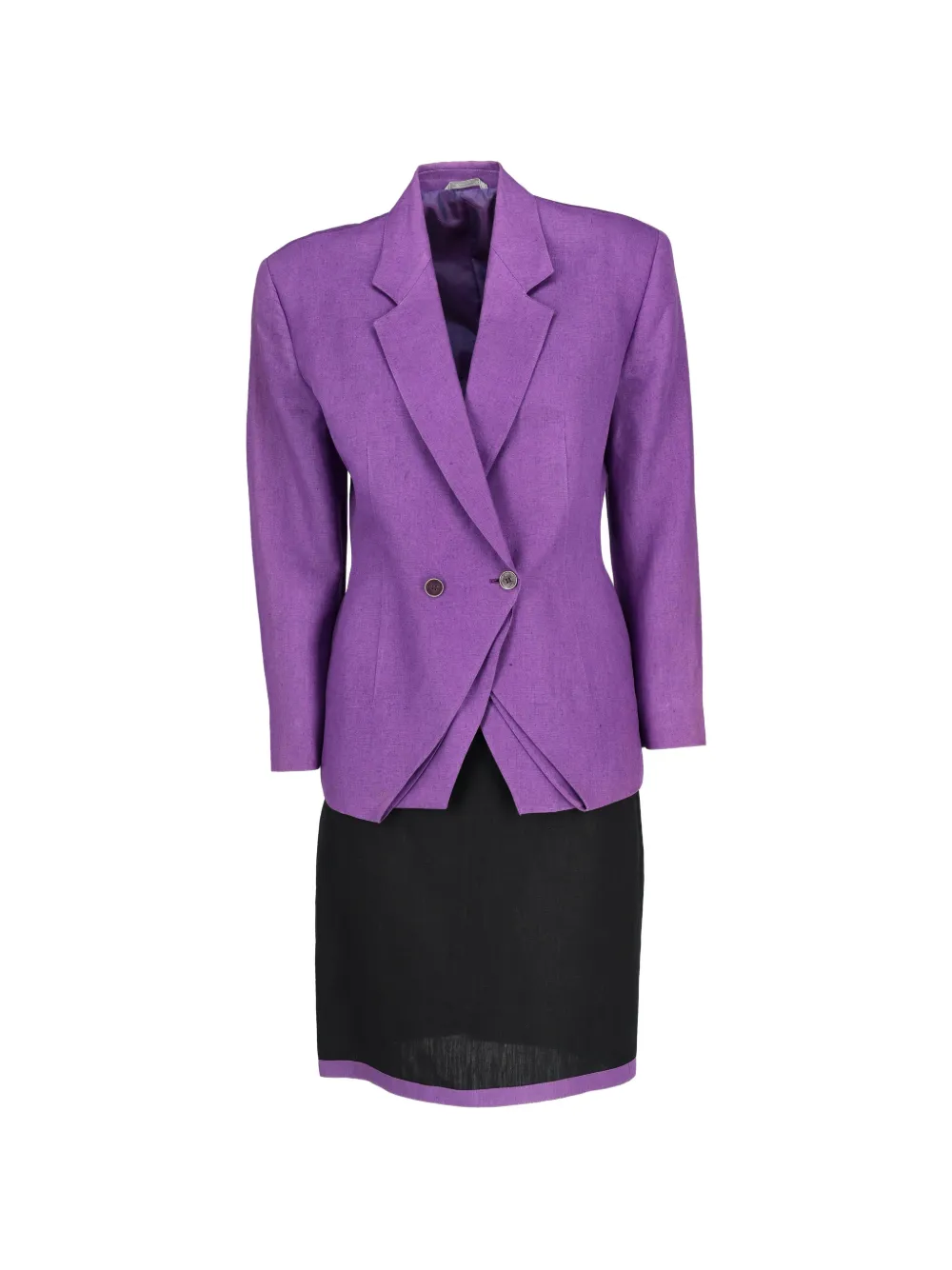 Versace Pre-Owned asymmetric double-breasted suit - Viola