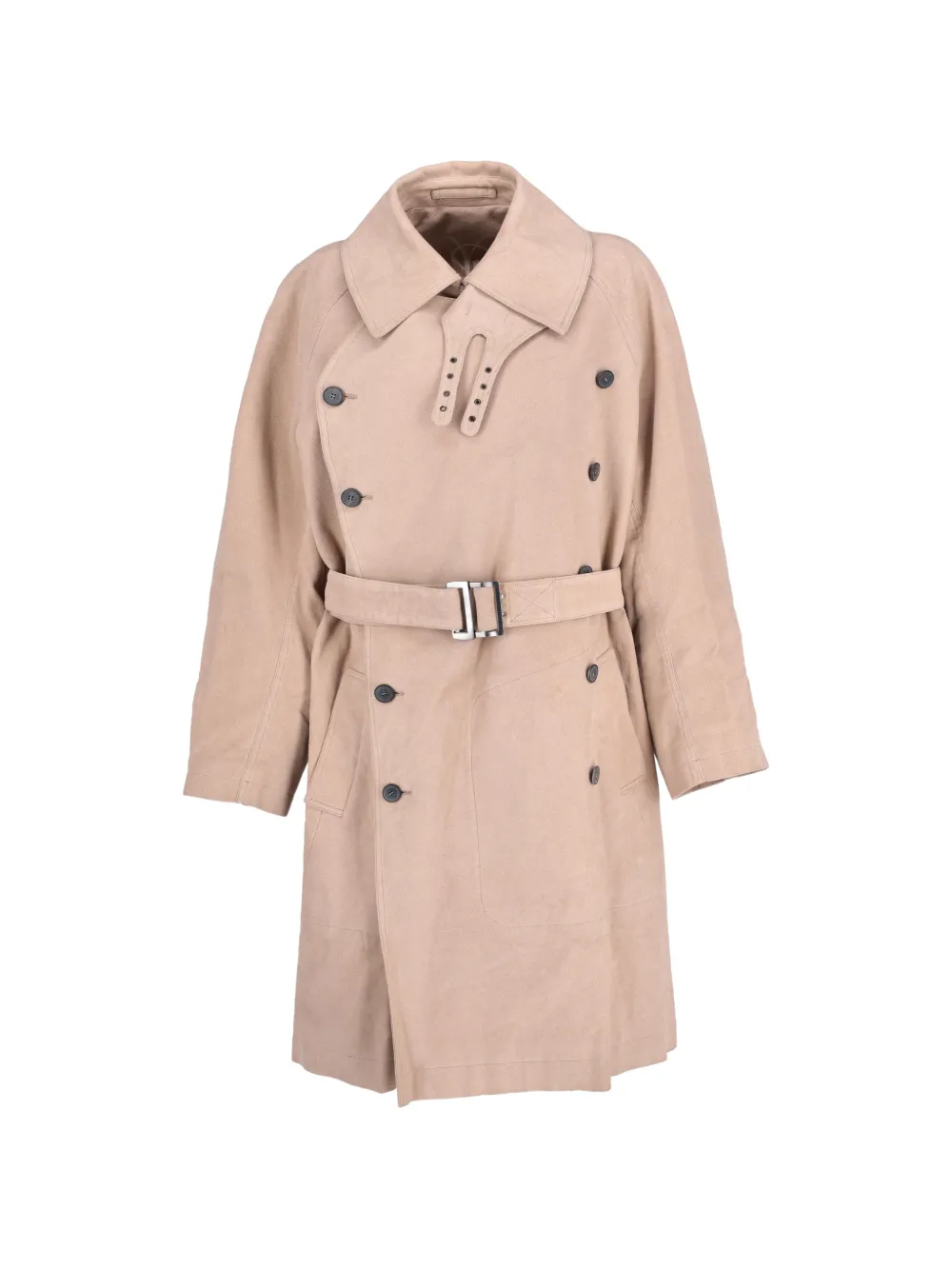Saint Laurent Pre-Owned double-breasted belted coat - Neutrals
