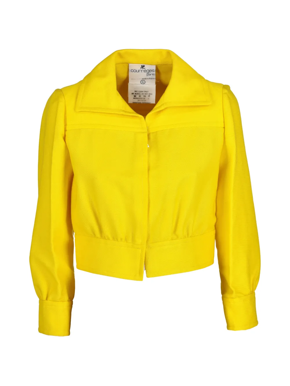 Courrèges Pre-Owned cropped classic-collar jacket - Giallo