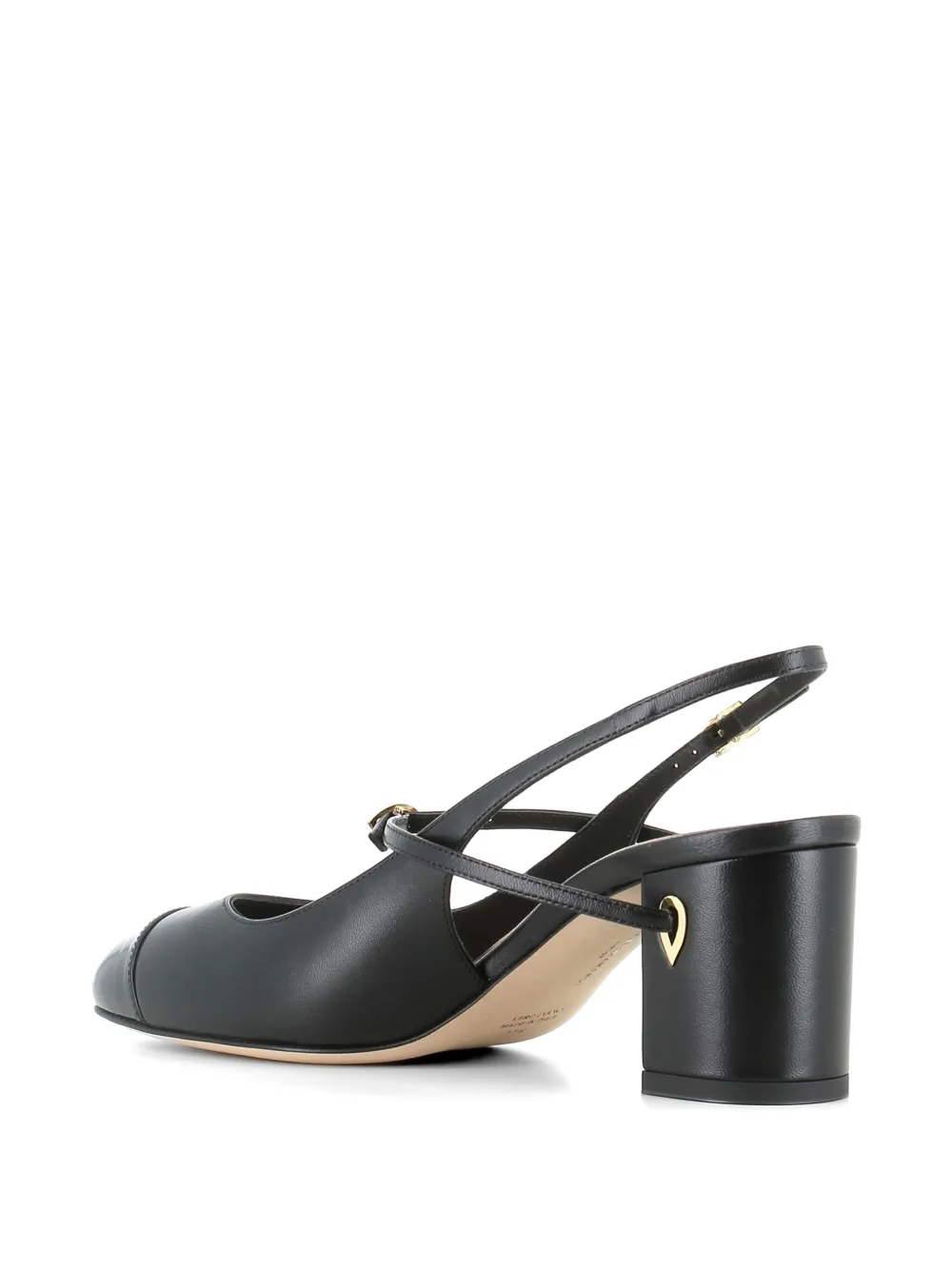 Jennifer Chamandi Mattia slingback pumps met kapneus Zwart