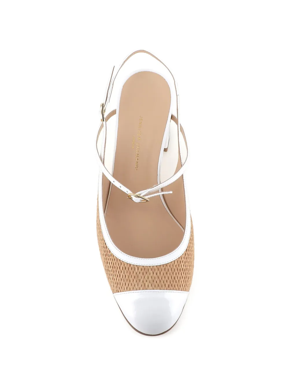 Jennifer Chamandi Mattia pumps met geweven bandje Wit