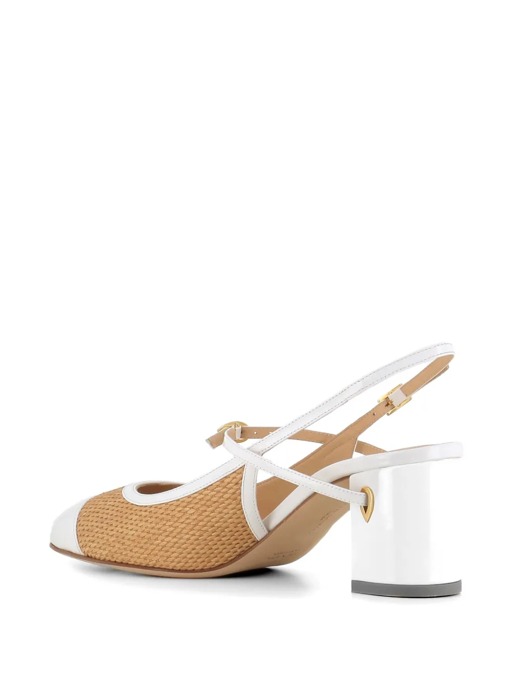 Jennifer Chamandi Mattia pumps met geweven bandje Wit