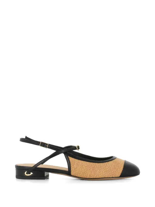 Jennifer Chamandi Mattia Strap Woven Pumps in Neutrals
