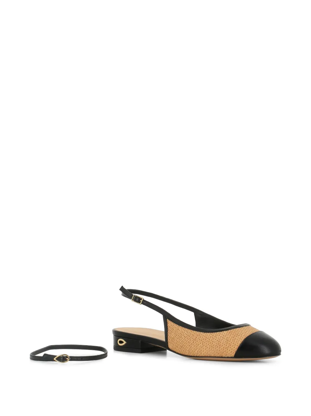 Jennifer Chamandi Mattia Strap Woven Pumps in Neutrals, view 5