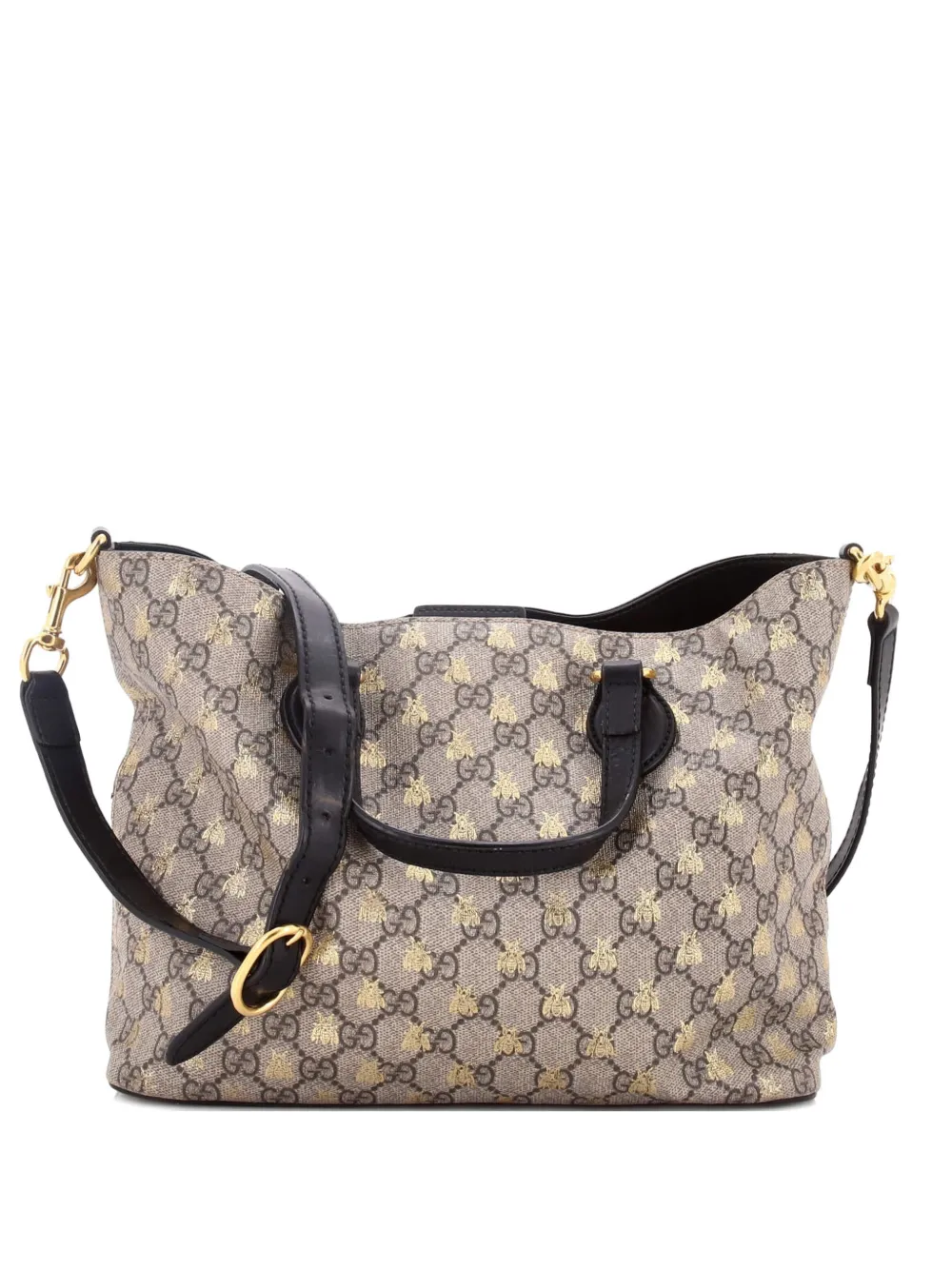 Gucci Pre-Owned Borsa tote convertibile piccola in tela cerata GG con stampa - Marrone
