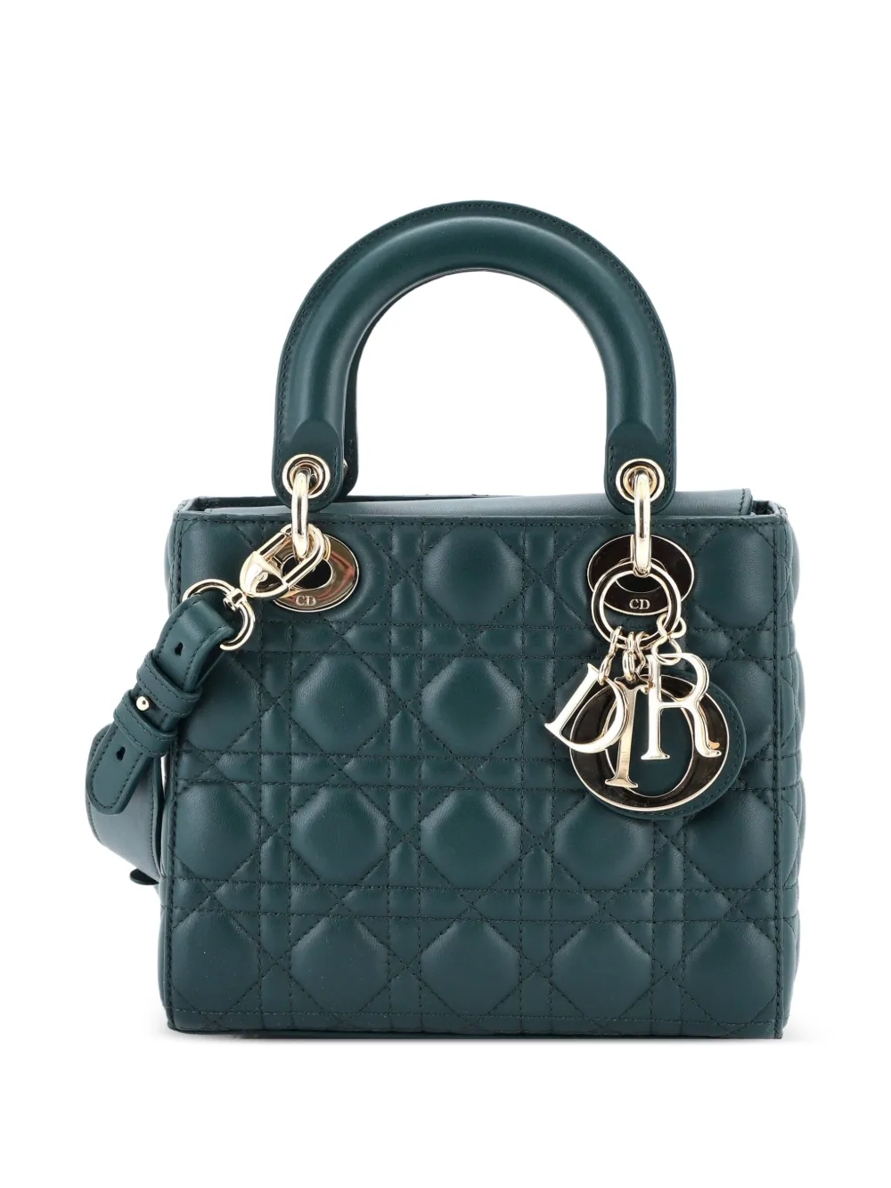 Christian Dior Pre-Owned My ABCDior Lady Dior Bag Cannage Quilt Lambskin crossbody bag - Verde