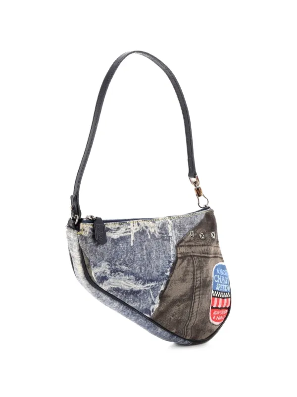 Christian Dior Pre-Owned サドルバッグ プリンテッドデニム ミニ