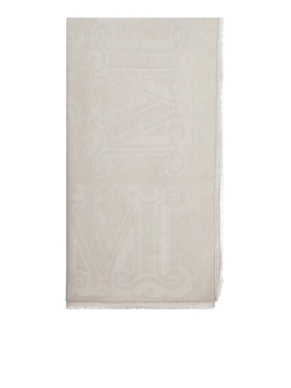  Max Mara Jacquard Logo Scarf - Neutrals 