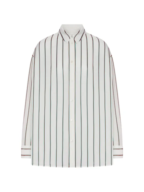 Gucci ストライプ オーバーサイズシャツ | ホワイト | FARFETCH JP