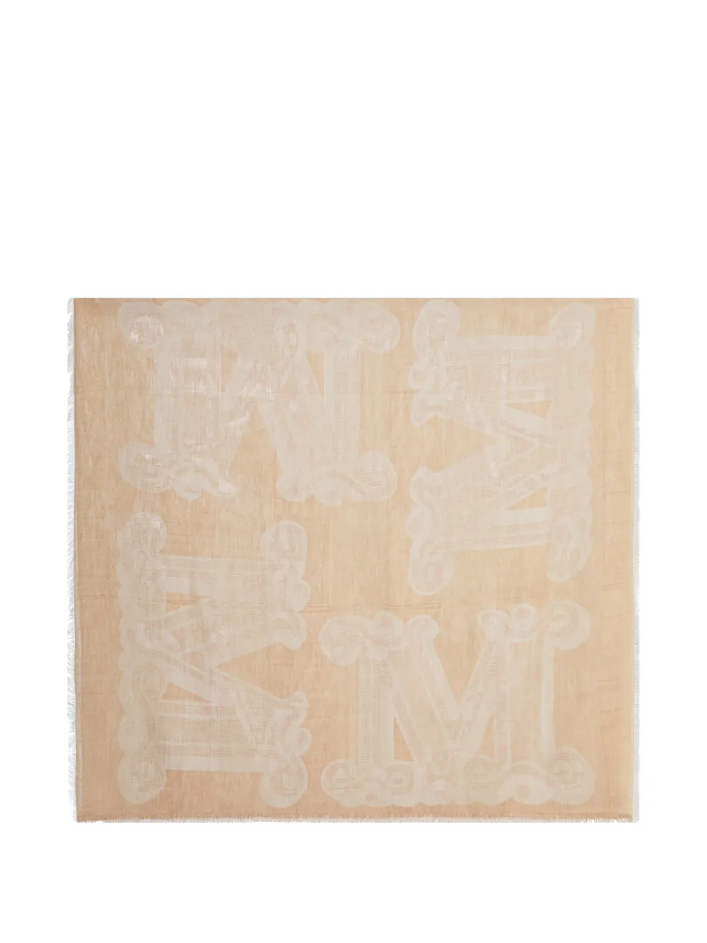 Max Mara jacquard logo scarf - Nude