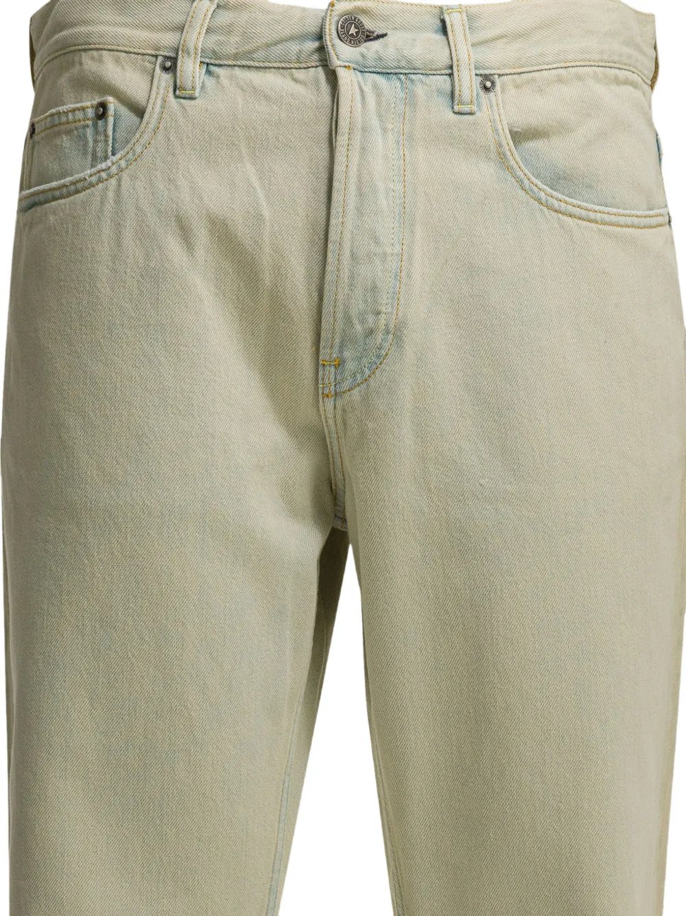 Golden Goose Jeans met sterpatch en vervaagd effect Beige