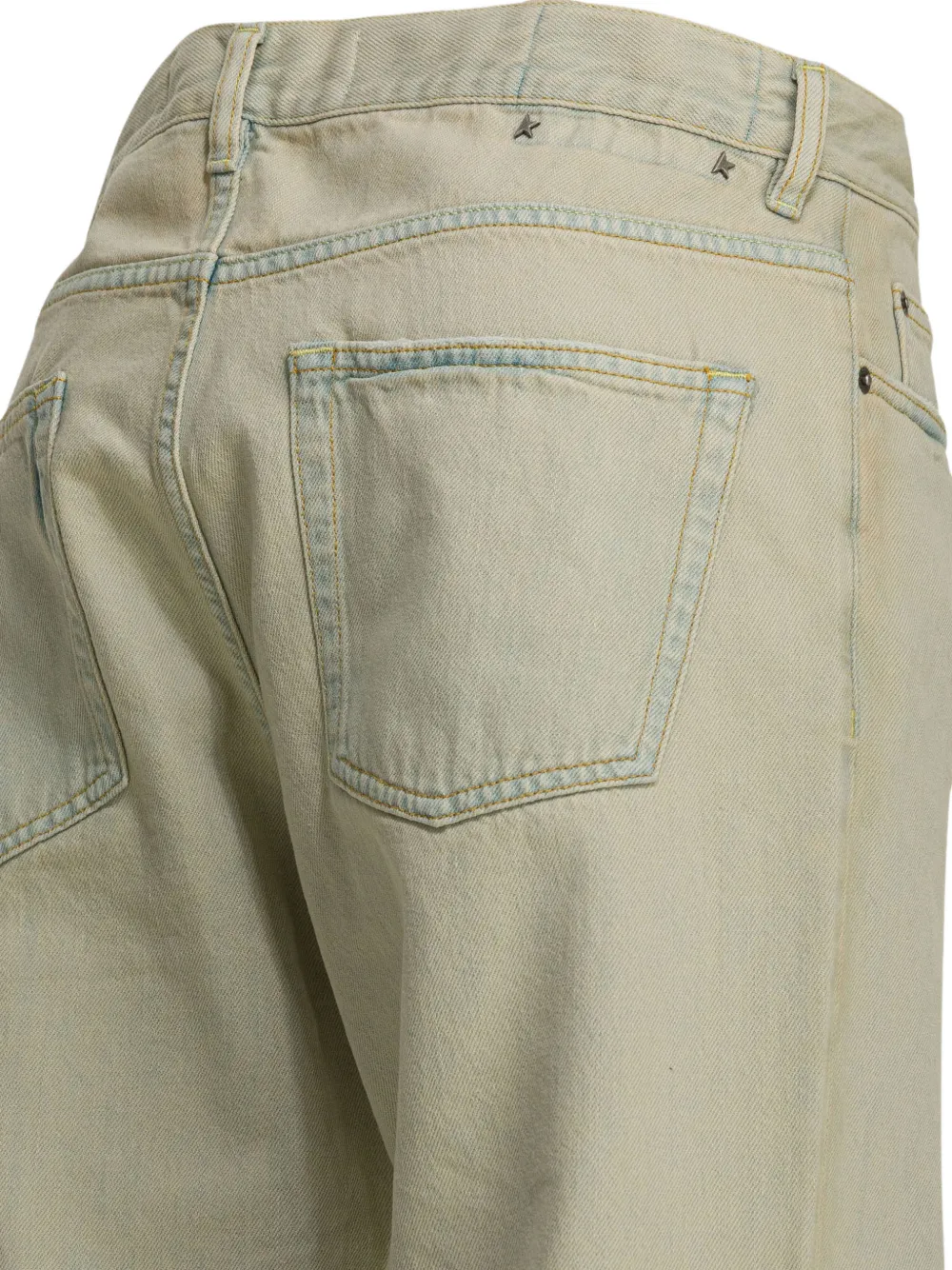Golden Goose Jeans met sterpatch en vervaagd effect Beige