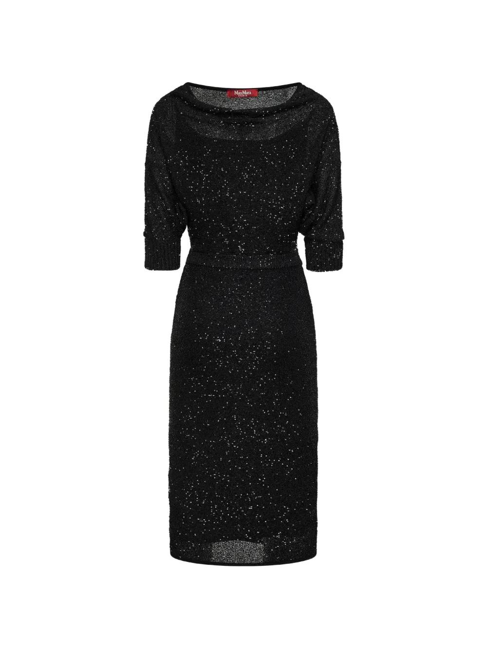 Max Mara sequin-embellishment midi dress - Nero