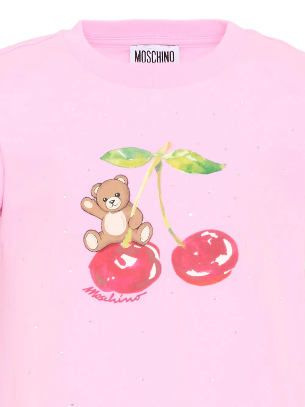 Moschino Kids T-shirt met teddybeer print Roze