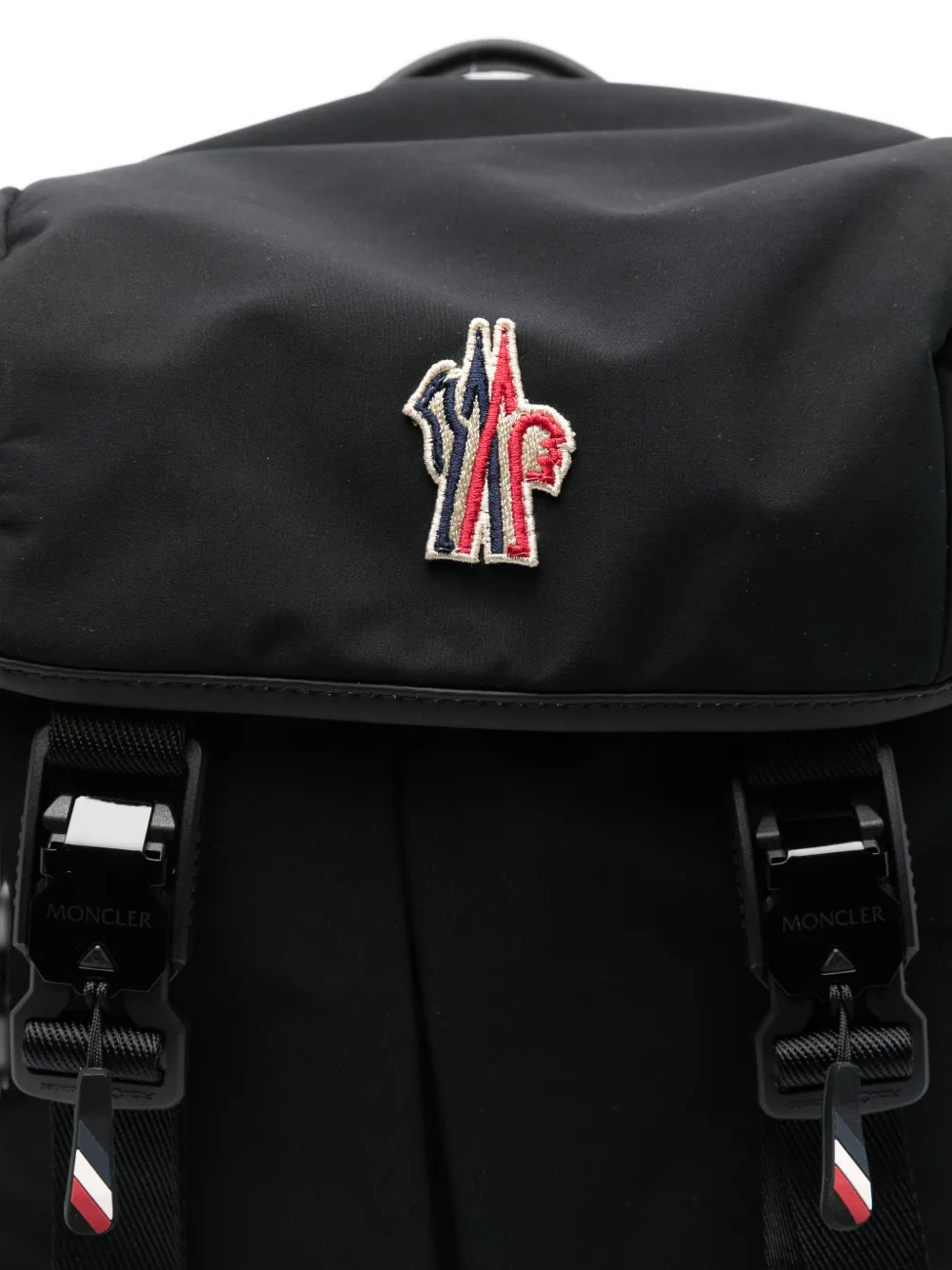 Moncler Grenoble Leather-trimmed Backpack in Black, view 4