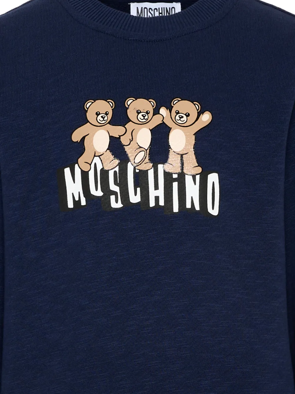 Moschino Kids Sweater met teddybeerprint Blauw