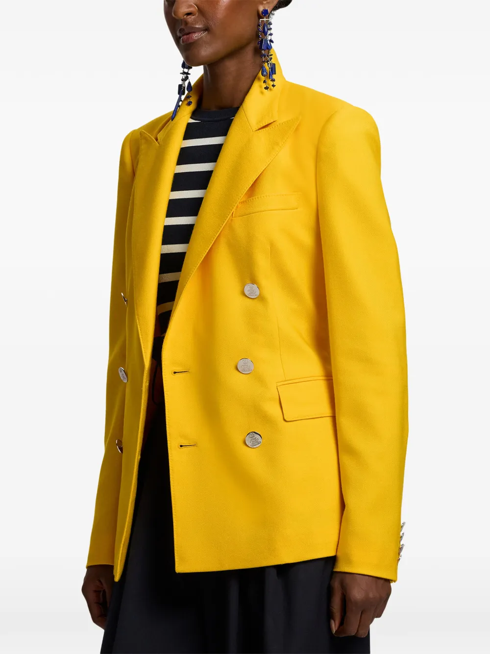 Double-Breasted Peak-Lapels Jacket