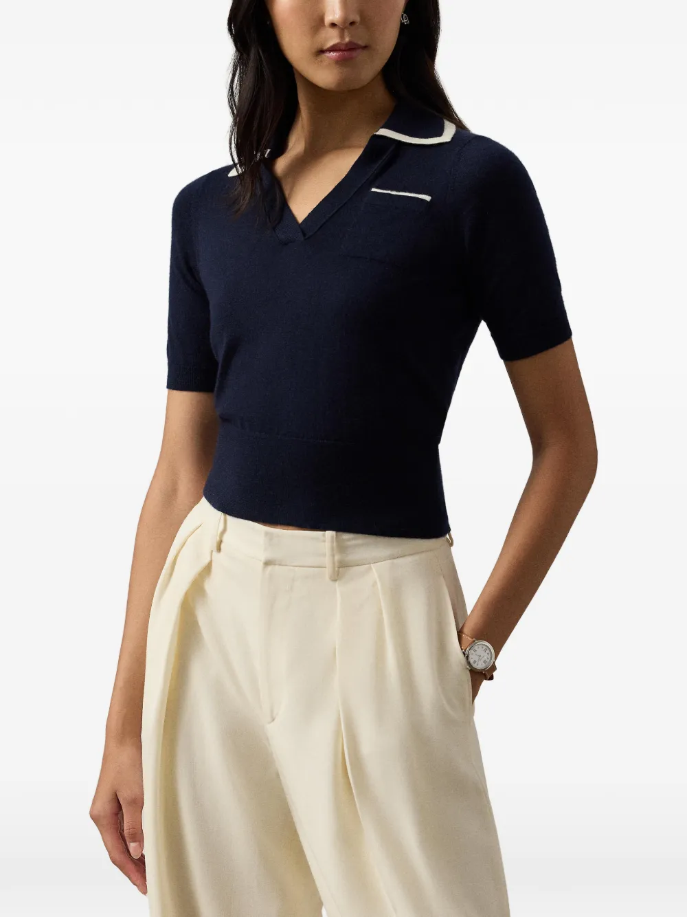 Ralph Lauren Collection T-shirt met opgestikte zak Blauw