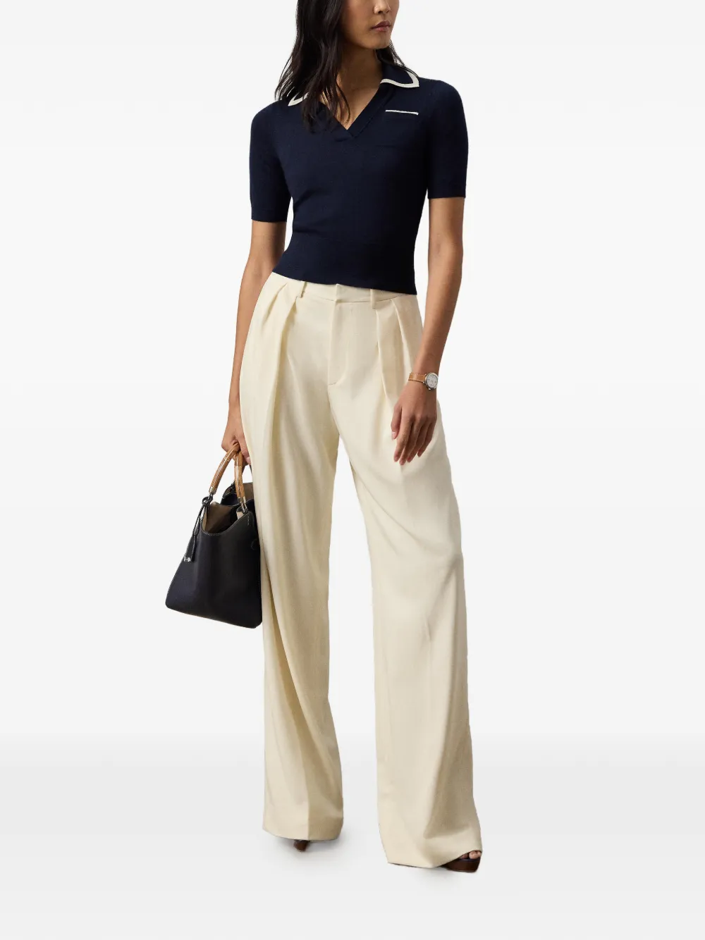 Ralph Lauren Collection T-shirt met opgestikte zak Blauw