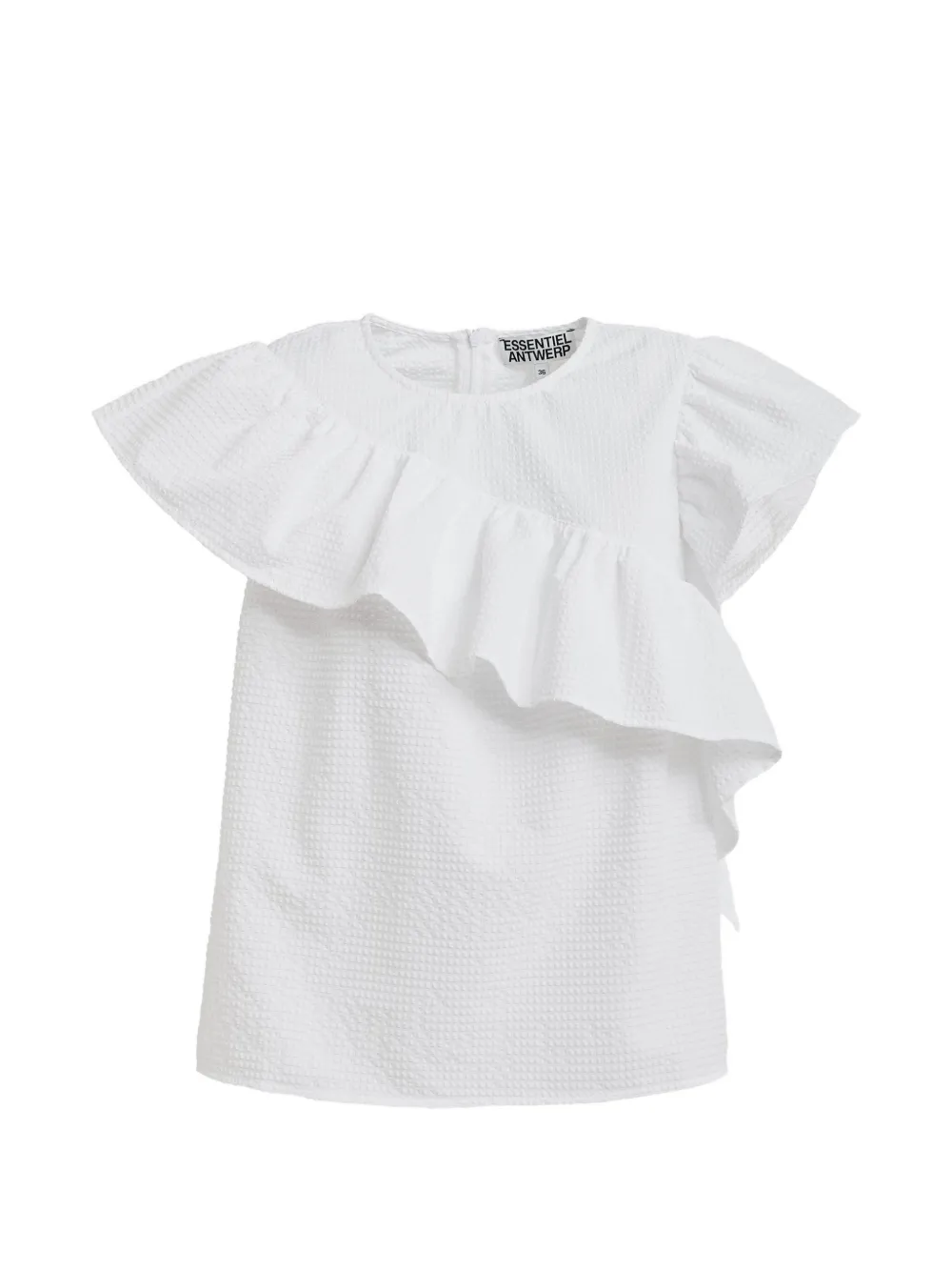 Essentiel Antwerp Blusa Joojoo con ruches - Bianco