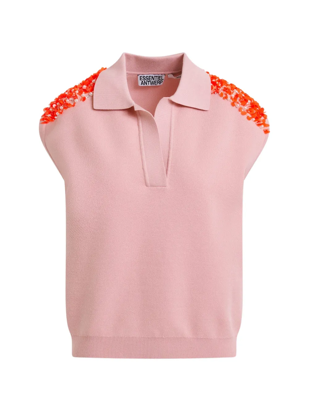 Essentiel Antwerp Top Joline con paillettes - Rosa