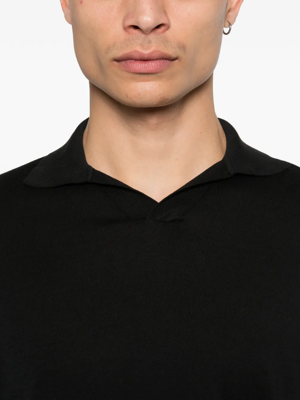 Fedeli Poloshirt met korte mouwen Zwart
