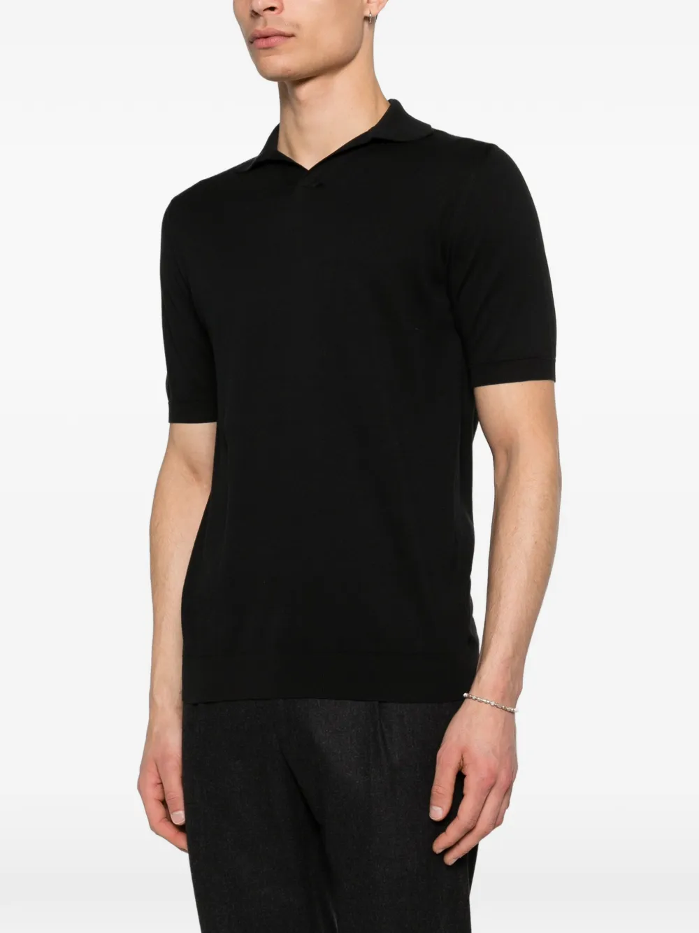 Fedeli Poloshirt met korte mouwen Zwart