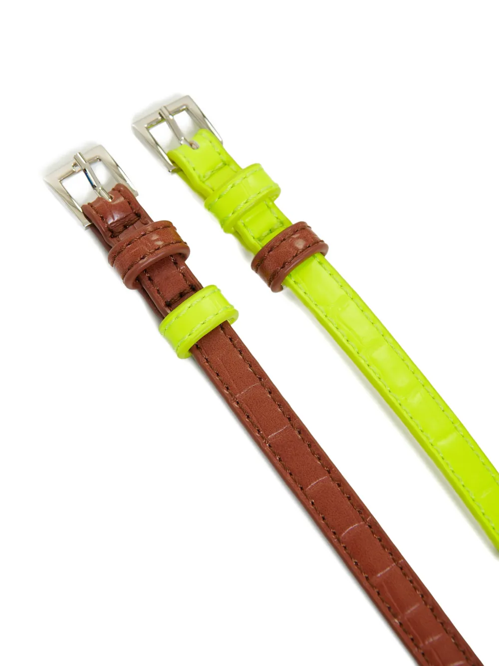 Silver-Tone Buckle Stacked Belt