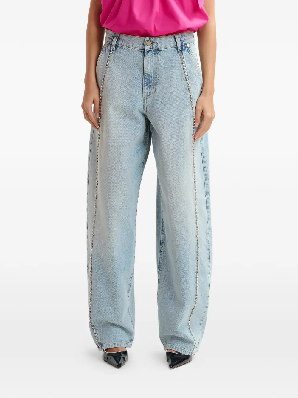 Rhinestone-Embellished Jeans