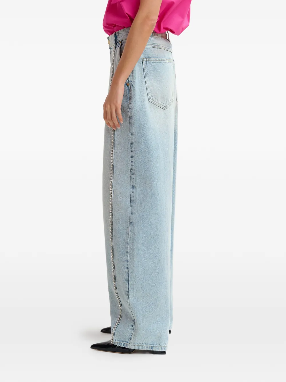 Rhinestone-Embellished Jeans