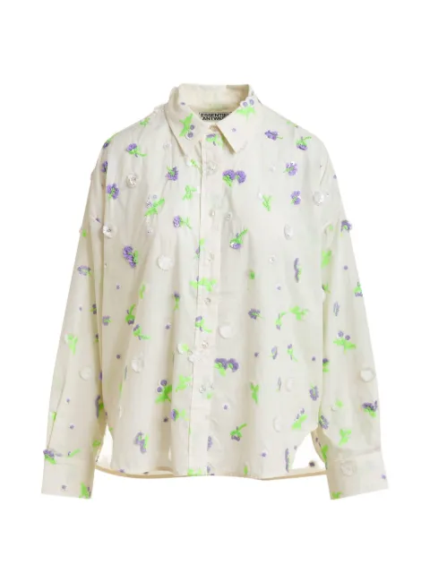 Essentiel Antwerp Jimena floral-embroidered shirt