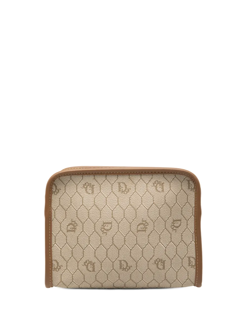 Christian Dior Pre-Owned 20th Century Honeycomb Coated Canvas pouch - Marrone