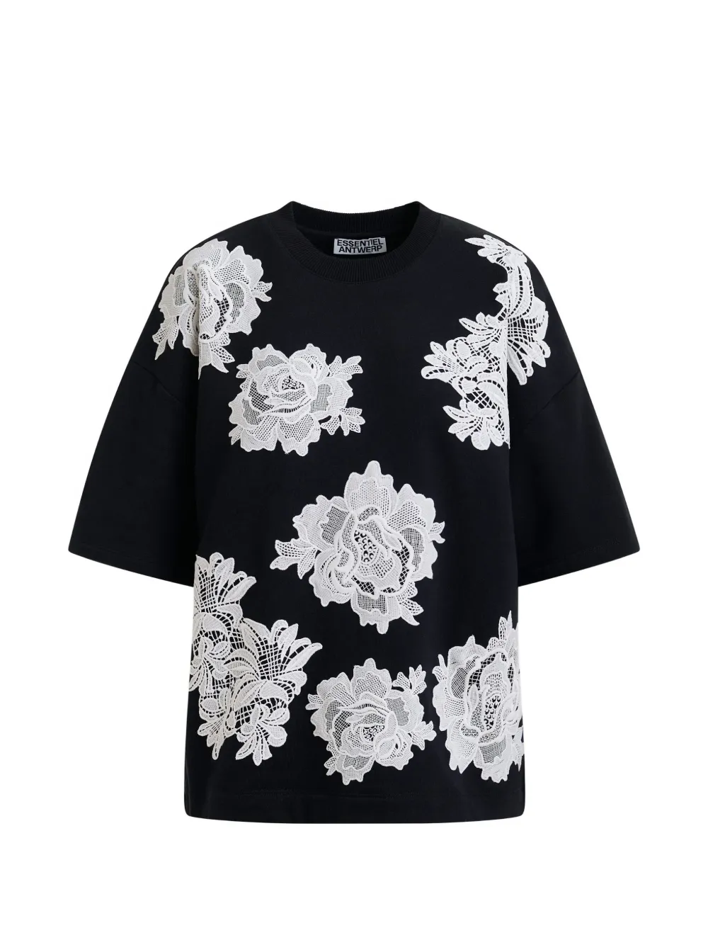 Essentiel Antwerp T-shirt con decorazione - Nero