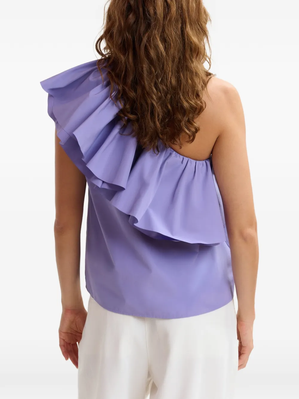 One-Shoulder Ruffled Blouse
