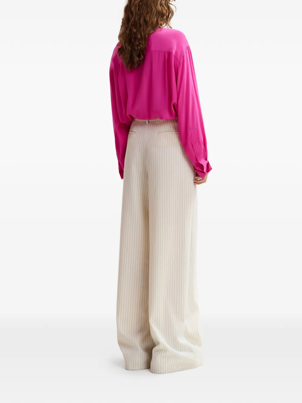 Essentiel Antwerp Josha broek met krijtstreep Wit